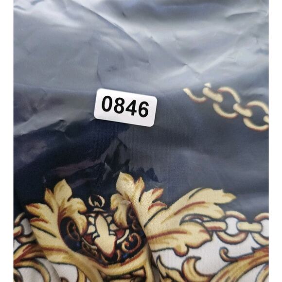 Susan Graver Liquid Knit Printed Turtleneck Blouse Top 3X Plus Size Blue Shirt - Picture 13 of 13